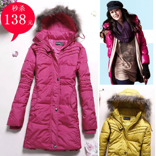 Wadded jacket outerwear Women 2012 winter women's long design casual hooded thickening cotton-padded jacket plus size