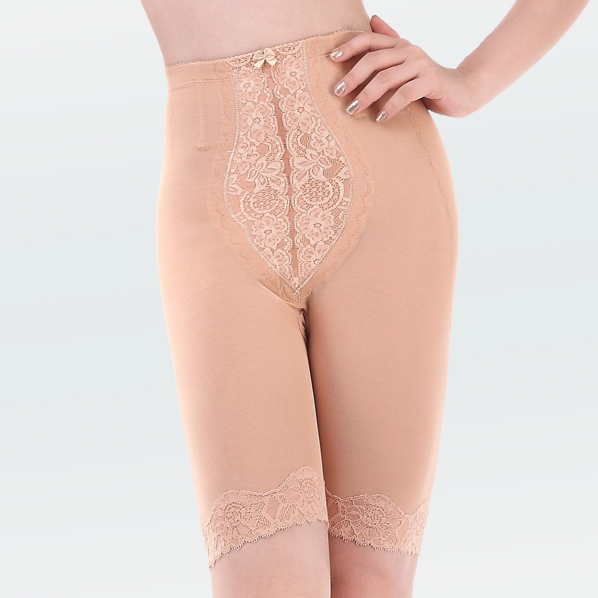 Waist abdomen drawing butt-lifting stovepipe pants high waist thin butt-lifting panties female beauty care body shaping pants