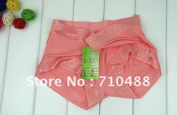 Waist and lace underwear for women underwear Ms. trace modal bamboo fiber cotton sexy panties 12 colors