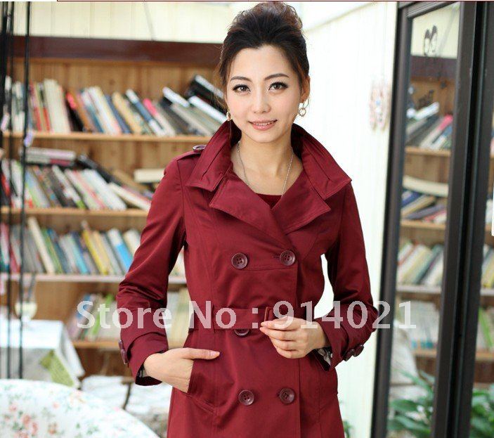 Wardrobe 2012 women's double-breasted elegant stand collar trench female outerwear autumn and winter slim plus size