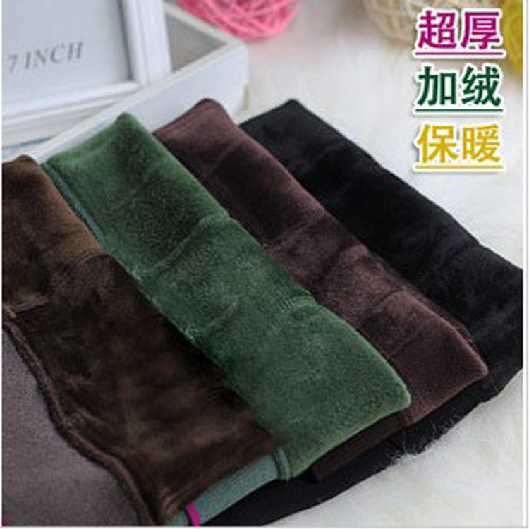 Warm pants socks velvet thickening multicolour plus crotch winter women's rompers step foot socks