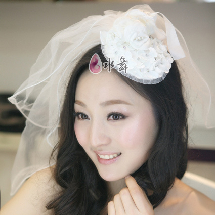 Water bride small flower fedoras veil the bride hair accessory hair accessory wedding dress formal dress accessories