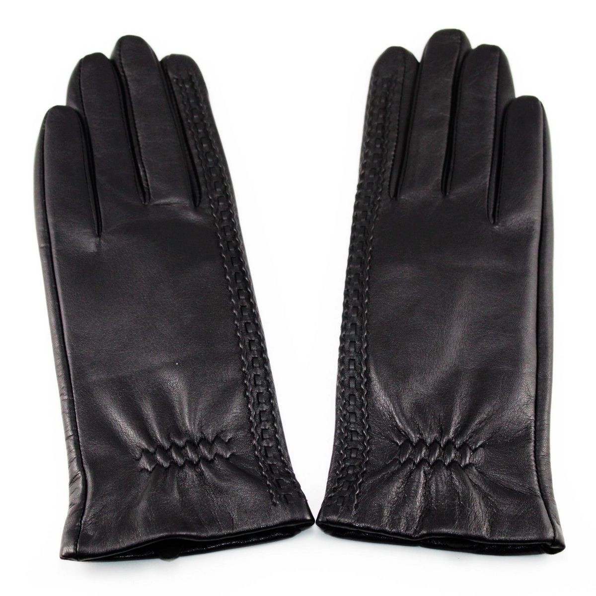 Water genuine leather gloves women's suede women's fashion push-up winter thermal