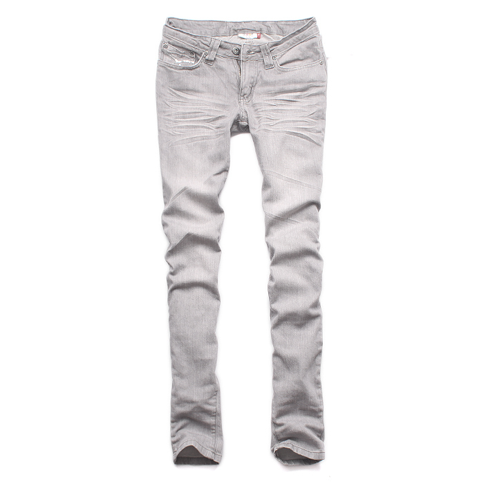 Water wash pleated skinny pants jeans pants