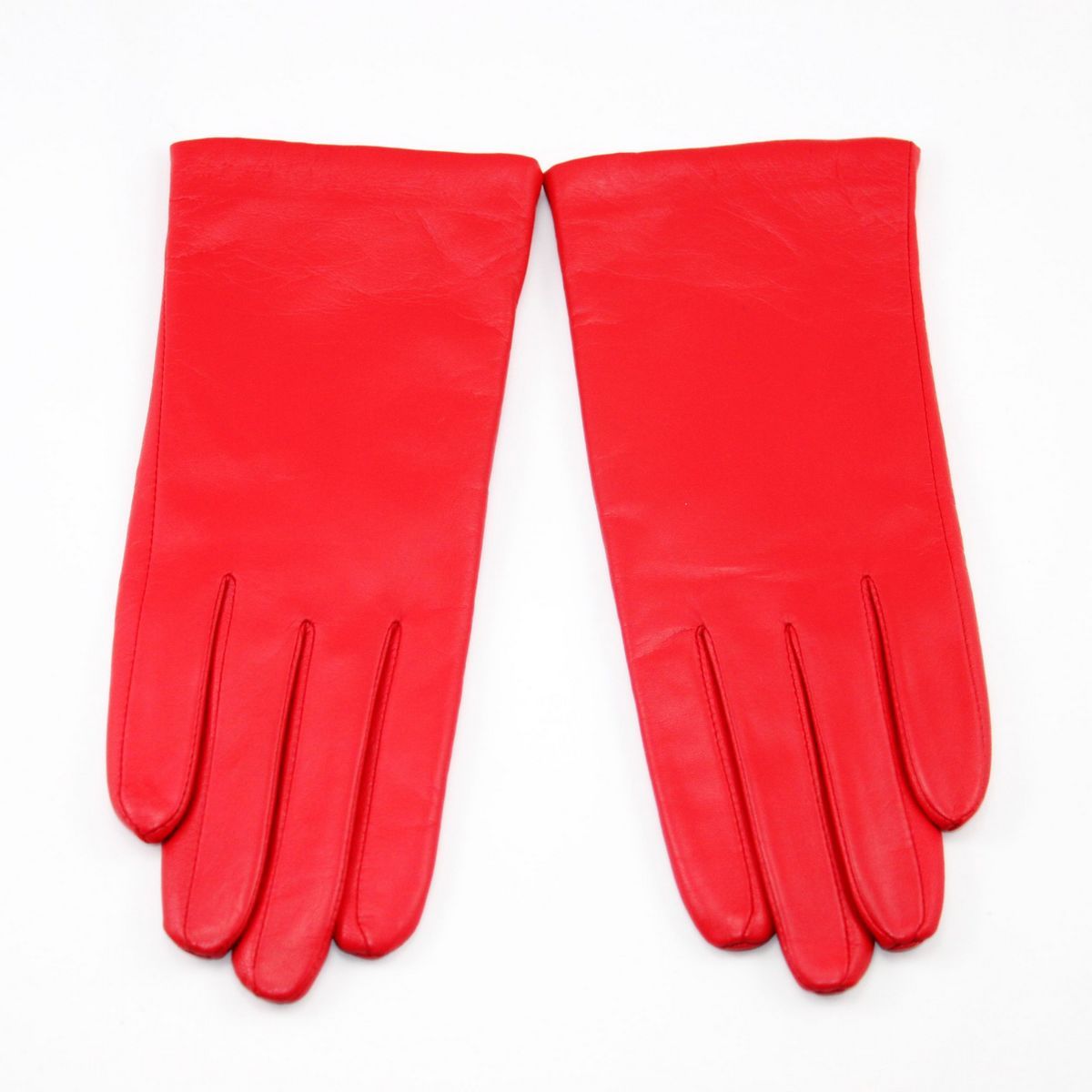 Water women's genuine leather gloves sheepskin women's winter thick thermal red fashion