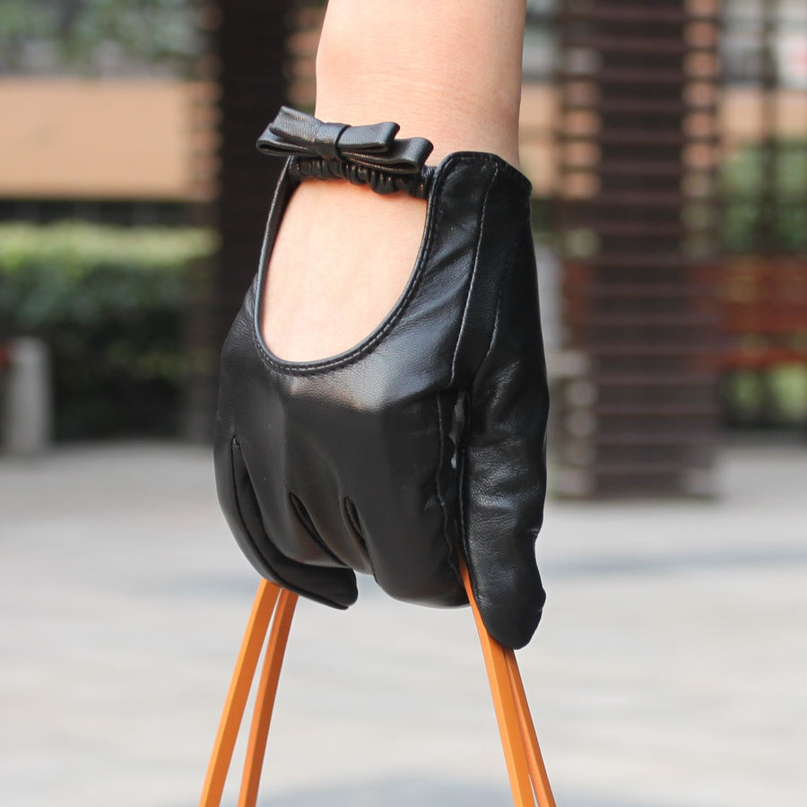 Water women's genuine leather gloves women's sheepskin thin genuine leather gloves