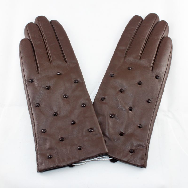 Water women's genuine leather gloves women's thermal patent leather winter trend