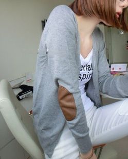 WD268 2012 high quality patchwork patch V-neck knitted small cardigan female i03