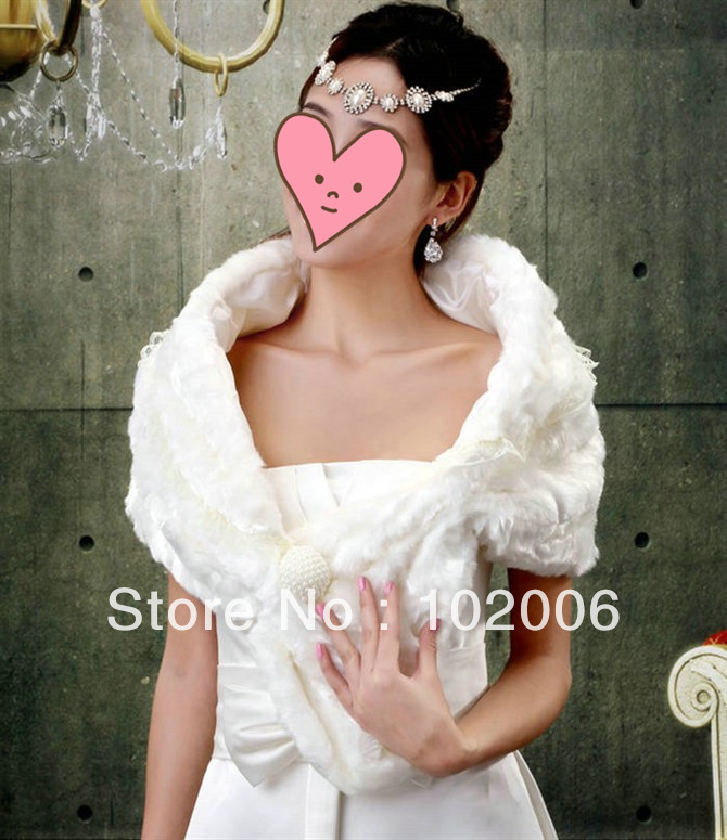 Wedding Accessories for Brides Bridal winter Jacket JA035 free shipping