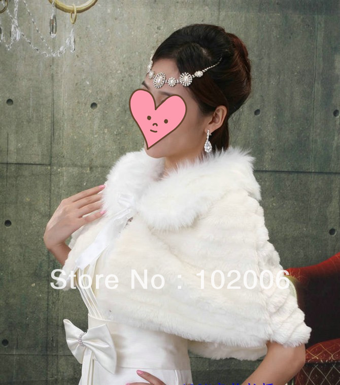 Wedding Accessories for Brides Bridal winter Jacket JA037 free shipping