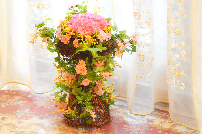 Wedding decoration artificial flower american handmade rattan photography props bridal bouquet