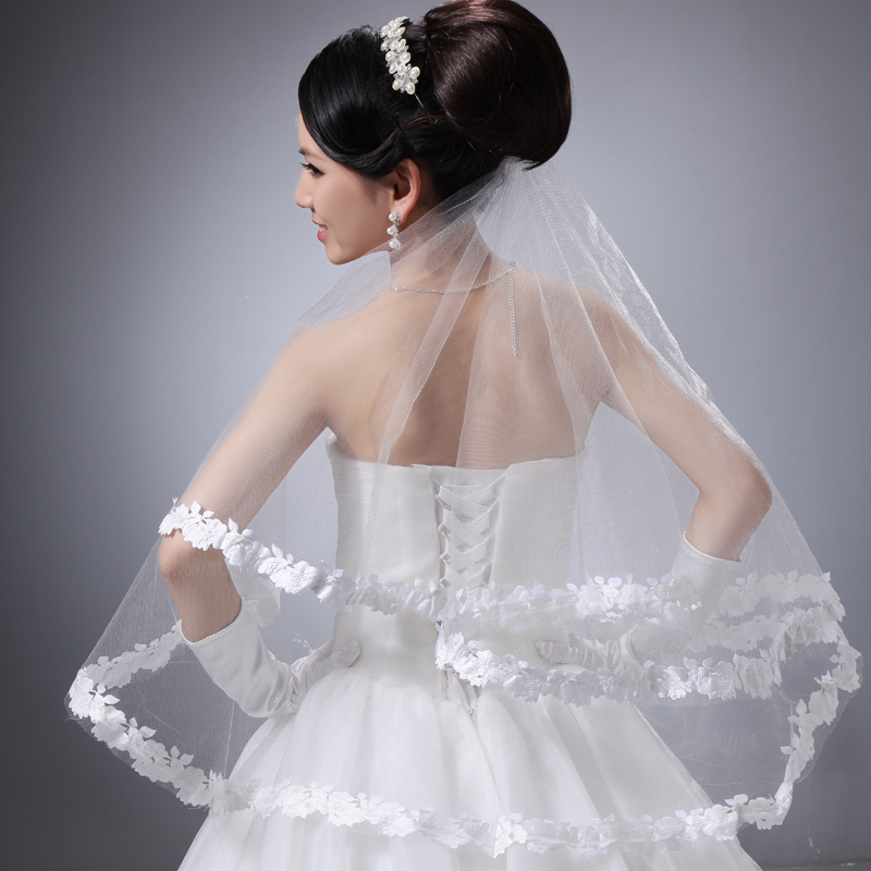 Wedding dress bridal veil laciness veil wedding dress the wedding veil bridal accessories the bride hair accessory hot