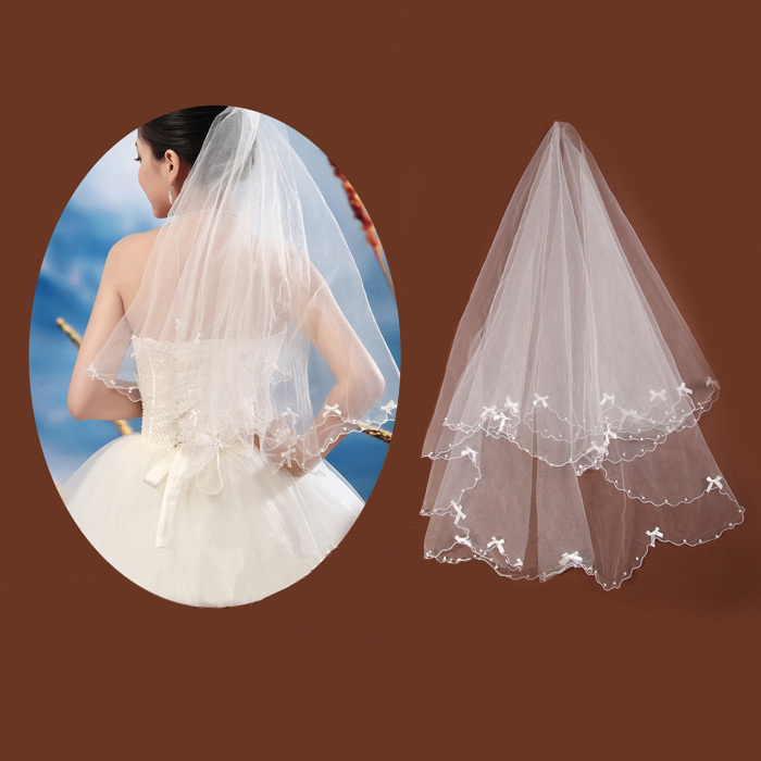 Wedding dress formal dress accessories beaded veil the bride accessories bridal veil ts620 Free Shipping