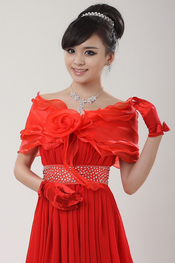 Wedding dress formal dress accessories princess cape red cape summer stole e031