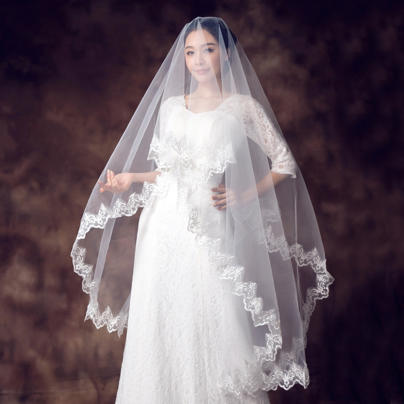 Wedding dress veil 2012 hair accessory long design bride 3 meters veil wedding accessories