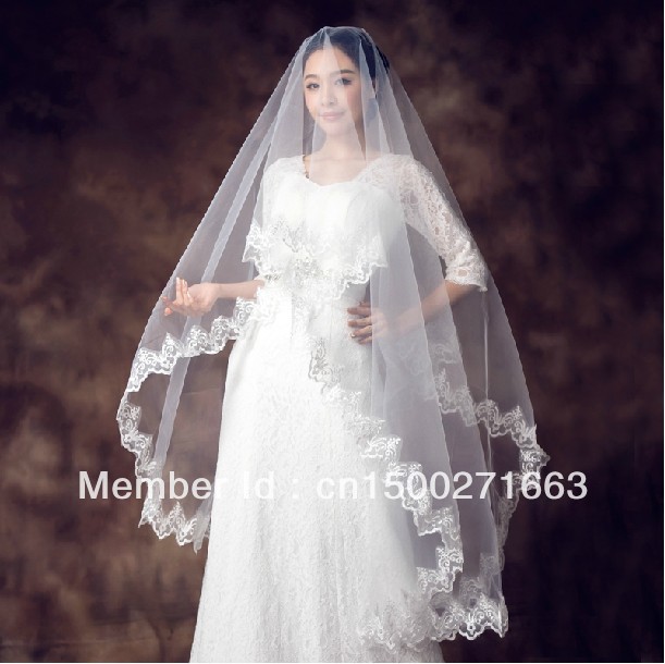 Wedding dress veil 2013 hair accessory long design bride 3 meters veil wedding accessories