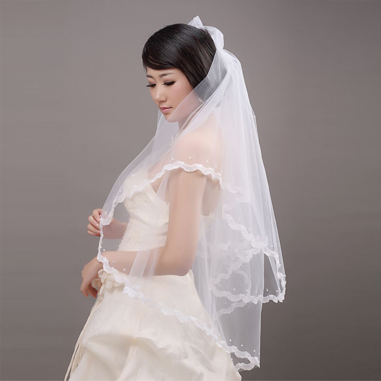 Wedding dress veil white quality lace decoration veil ts026