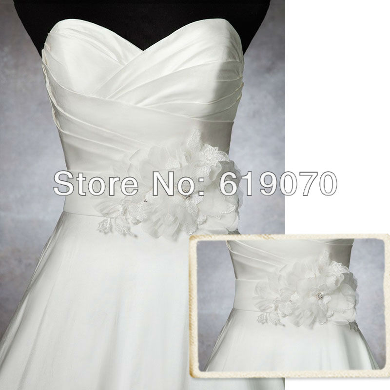 Wedding dress waistband wedding dress belt ribbon belt with flower beaded wedding dress sash