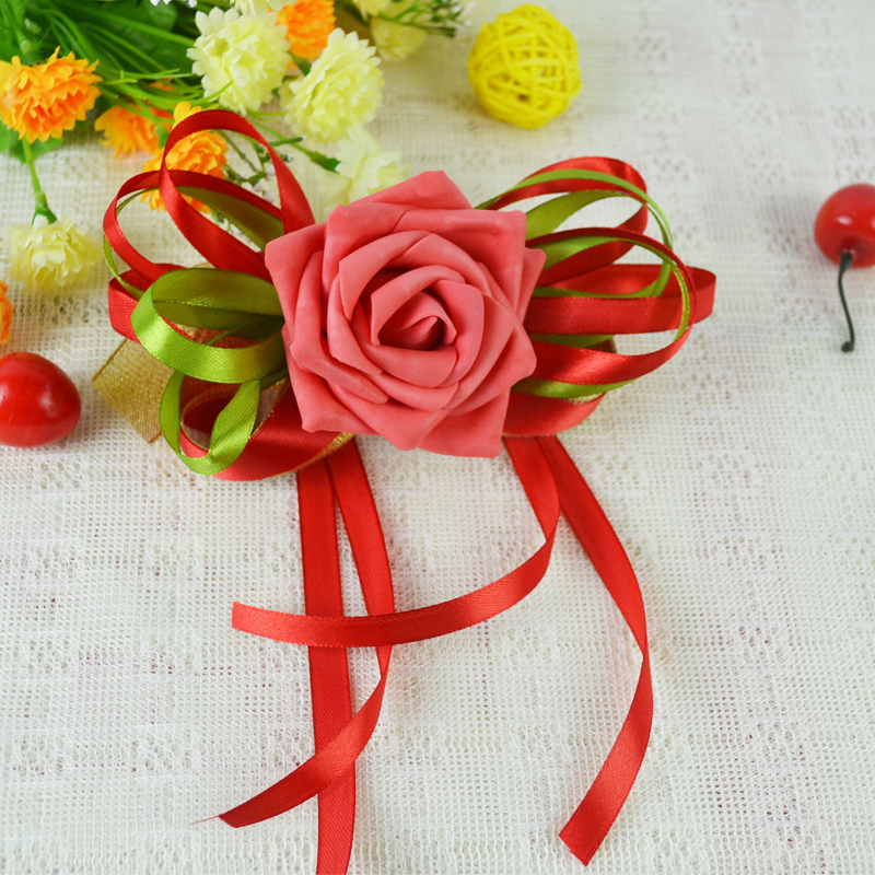 Wedding gift artificial rose pe flower the bride wrist length flower holding flowers wedding gift artificial rose