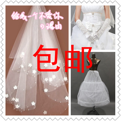 wedding gown accessories, bridal veils, single layer, white, lace, beading, wholesale, retail, low price, free shipping
