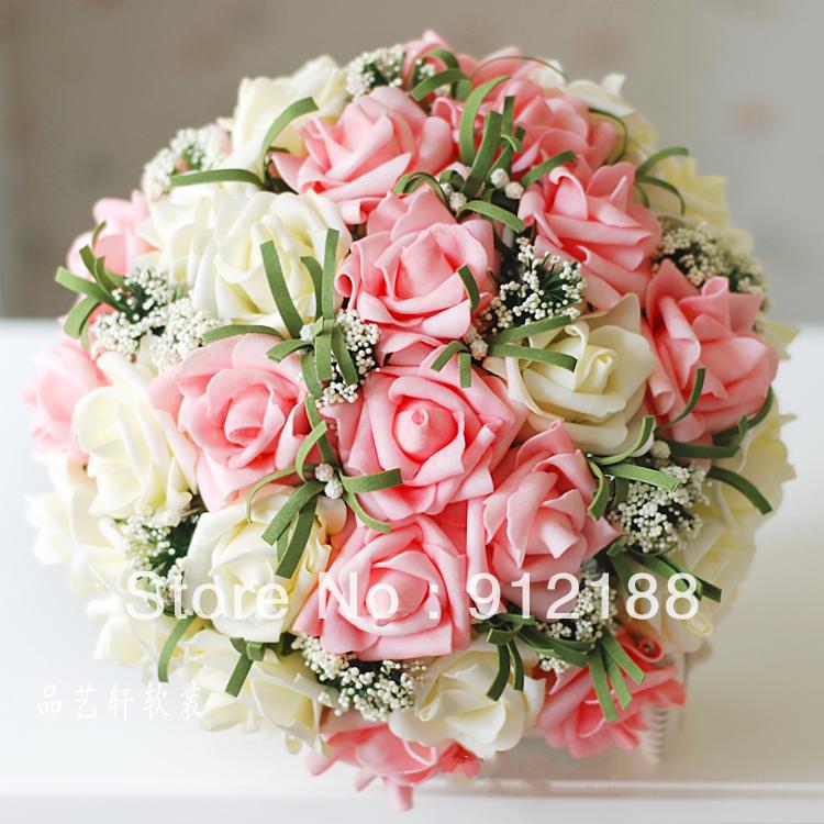 wedding rose flowers,Best selling and fast shipping by EMS,For bridal PU flowers ON sale
