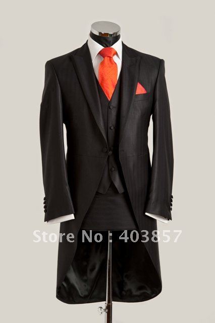 Wedding Suit 2012  Popular Wedding Suit   Custom Wedding Suits   Newest Wedding Suits  Tuxedo(Jacket+Pants+Vest+Tie)  Black 249