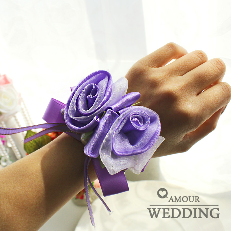 Wedding supplies bride wrist length flower artificial rose flower hand flower bridesmaid fzh10