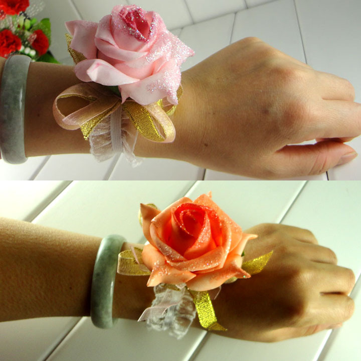 Wedding supplies bride wrist length flower pregnantwith hand flower marry style colorful flowers hand wrist length flower