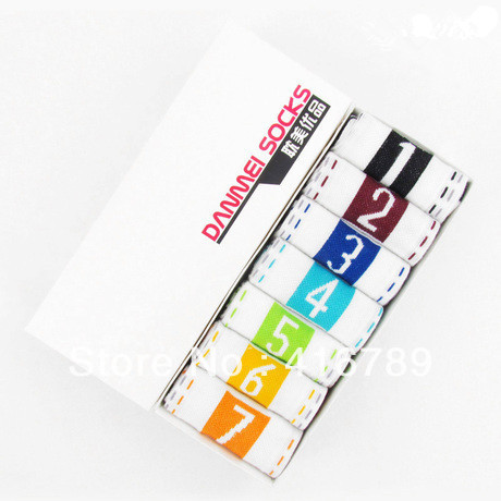 Week Sports Men Women 7-days Socks 7 pairs/box Wholesale/Retail Free Shipping