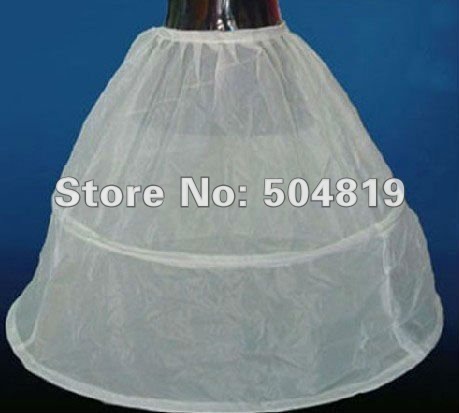 White 2-Hoop 1-Layer Wedding Bridal Accessories Petticoat/Underskirt
