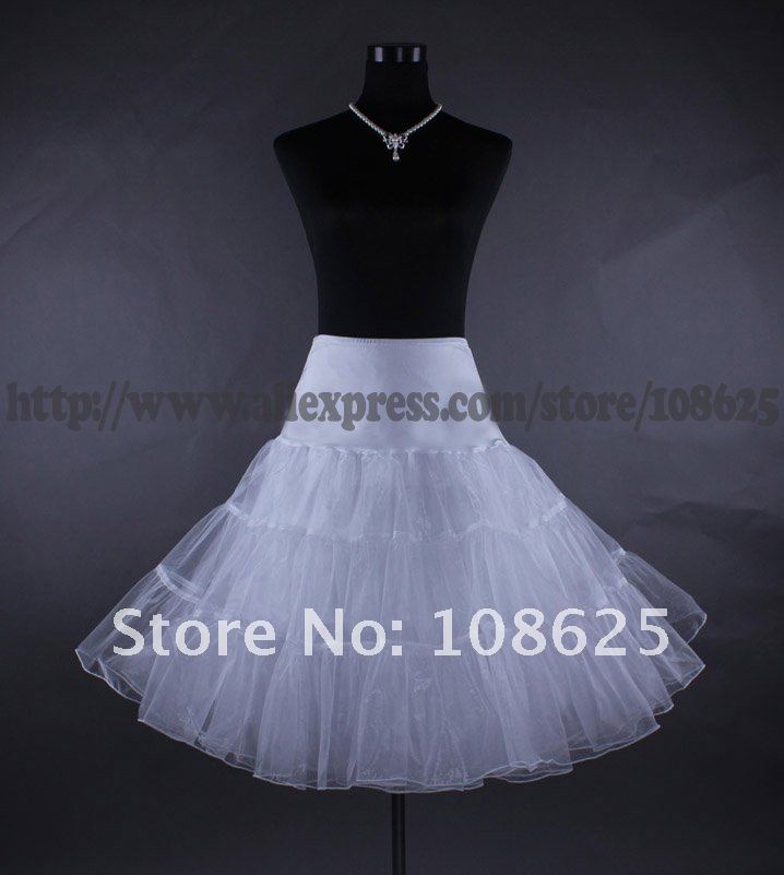 White 26" 50s Retro Underskirt Swing Vintage Petticoat Net Skirt Rockabilly/TUTU WBP028