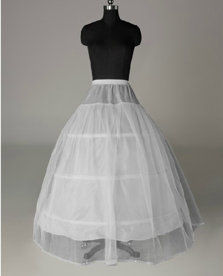 White 3 Hoop 1 Layer Wedding Petticoat Bride Wedding Dress