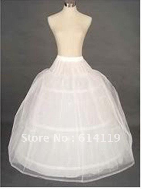 White 3-Hoop New Ball Gown Wedding Bridal Dress Petticoat