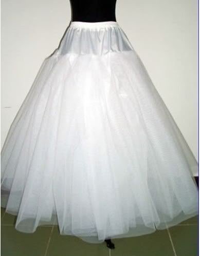 White 3-Layer Tulle Hoopless Bridal Petticoat Bridal Underskirt Crinoline