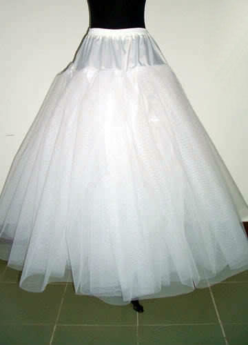 White/A-line 3 Layers NO-Hoop Net Crinoline/Petticoat/Underskirt