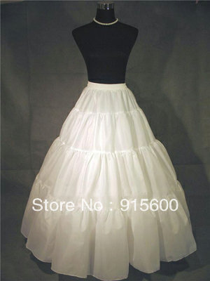 WHITE A-LINE HOOPLESS WEDDING Crinoline petticoat