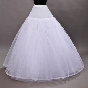 White  A-Line  Without hoops Tulle Net Wedding Bridal Prom Show Crinoline Slip Underskirt Petticoat