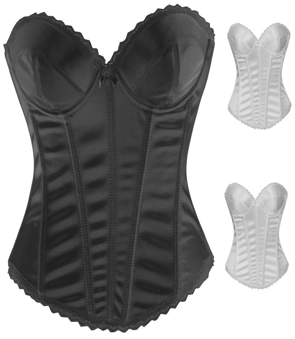White/Black Party Gothic Brocade Lingerie body lift shaper Bustier Corset&Top