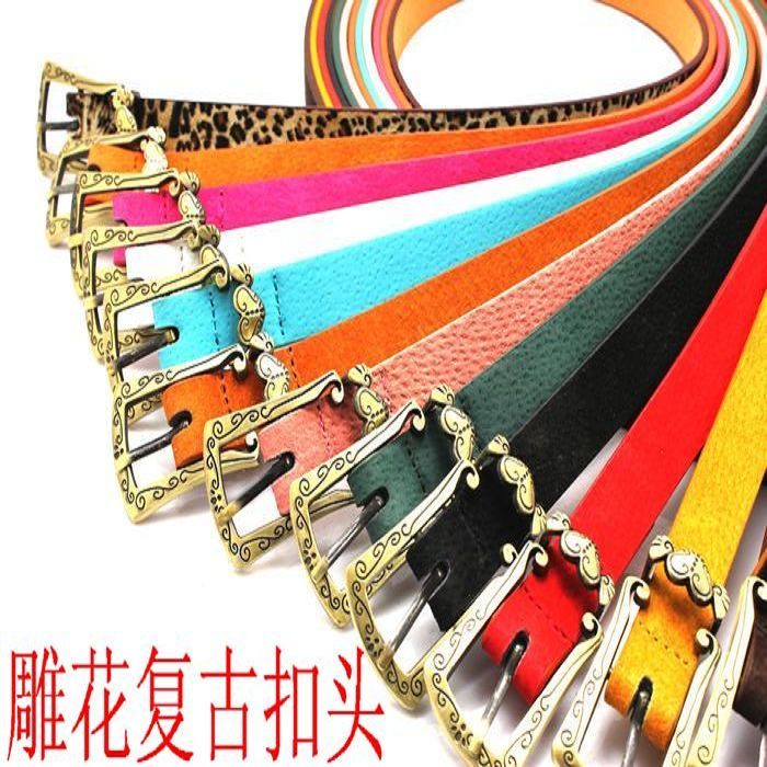 White brown male strap women's belt genuine cowhide leather belt casual all-match trend