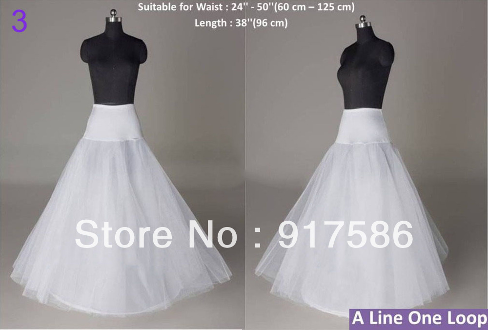 White dne  Layer Tulle Hoopless Wedding Dress Petticoat Underskirt