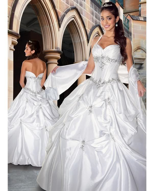 White/Ivory Halt Quinceanera Taffeta Wedding Evening Dress Cocktail Bridal Prom Party Ball dress/gown Prom Custom Made