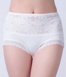 white nice and hot bamboo fiber woman panties with lace 8pcs/bag Free shipping