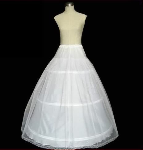 white or Ivory 3 hoop wedding bridal petticoat Crinoline / 2t veil with comb