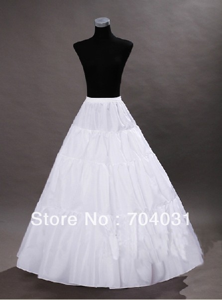 White Petticoat cover three layers tulle ball skirt for your dress