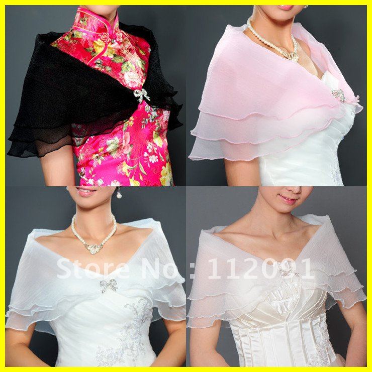 White Pink 2012 Hot Sale Beautiful Wedding Wrap Jackets For Shawl Wedding Bridal