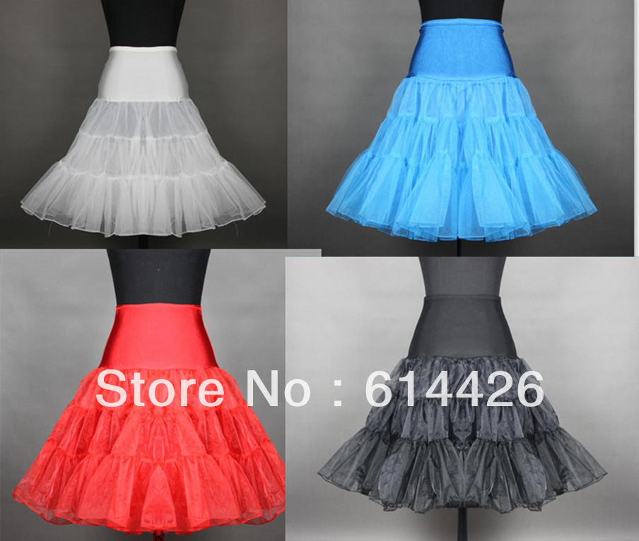 White/Red/Black/Blue 50s Retro Underskirt wedding Petticoat Swing Vintage Fancy
