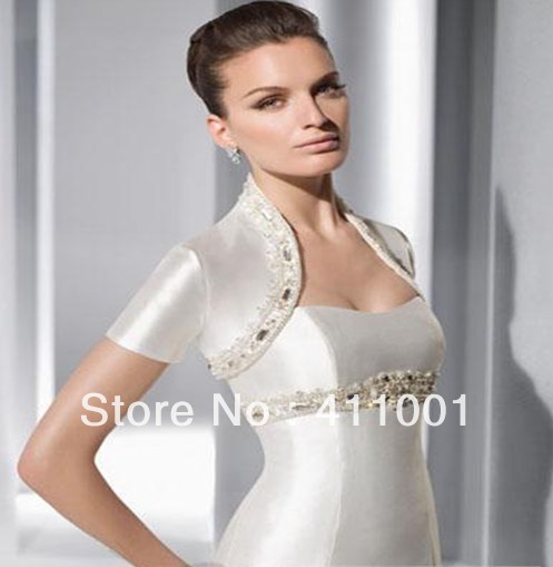 White Satin Bolero for Women Bridal Wraps /coat Wedding Jackets / Wrap Ladies Shrugs Custom Made