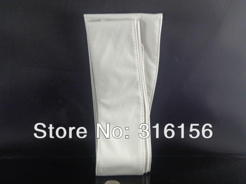 White Ultra long section of the circle soft leather bow body shaping bands wide belt cummerbund 1pc/lot free shipping