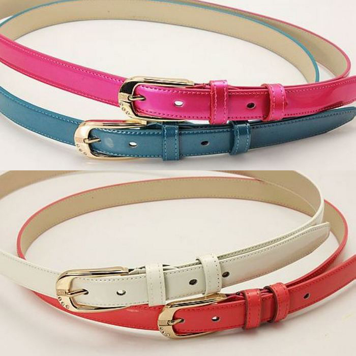 White women's strap genuine leather women's belt female fashion all-match rhinestone thin belt 131