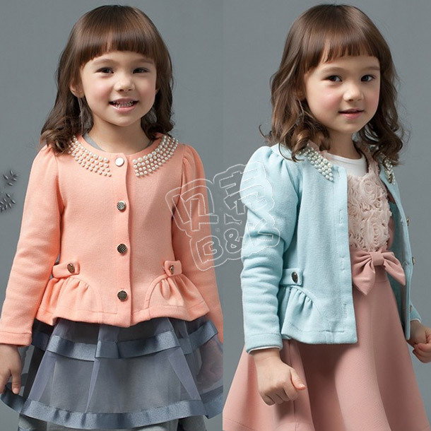 whoe sale 2013 spring beads girls clothing baby child cardigan  free shipping